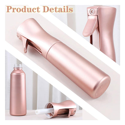 LERPOLOR Empty Spray bottles, Continuous Spray Bottle for Hair, 10 Oz Rose Gold Spray Water Bottle Fine Mist Refillable, Skin Care, Showering Pets, Plants, travel, Ironing and Cleaning