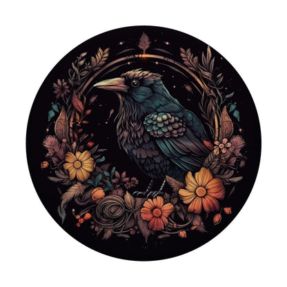 Crow Boho Flowers Graphic PopSockets Adhesive PopGrip