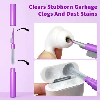 Cleaner Kit for Airpod, Earbud Cleaning Putty, Cleaning Kit Compatible with Airpods iPhone, fits Earbud Phone Ear Wax Dirt, Cleaning with Putty, Cleaning Pen, Microfiber Cleaning Cloth & Brushes