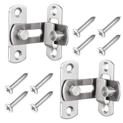 (2 pcs) The 90 Door Buckle Bolt barn Door Lock Right Angle Bending Latch hasp Toilet Doors and Windows