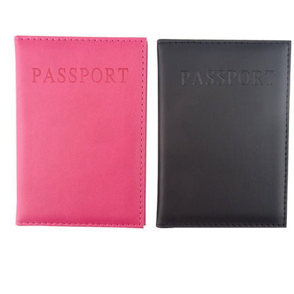 Honbay 2PCS Artificial Leather Passport Holder Cover Passport Case for Men and Women