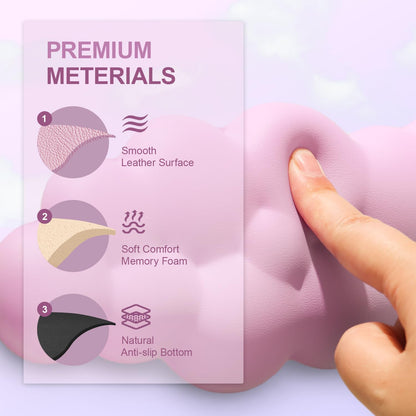 Cloud Wrist Rest for Keyboard, Ergonomic Gaming Wrist Pad Palm Rest - Gifts for Office & Gamers, Memory Foam Wrist Support for Pain Relief, Mouse Pad Rest Support, Portable & Washable, Light Lilac