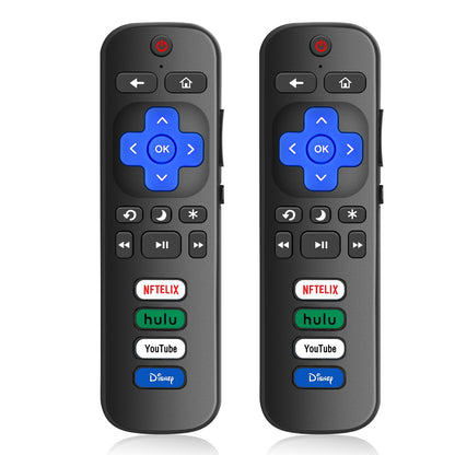 (Pack of 2) Replaced Remote Control Only for Roku TV Compatible with TCL Roku/for Hisense Roku/for Insignia Roku/for Onn Roku Smart TV (Not for Roku Stick and Box)