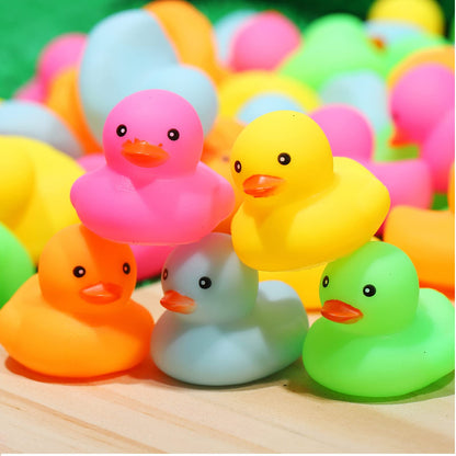 50 Pack Multicolor Mini Rubber Duck Bath Toy Colored Little Ducks