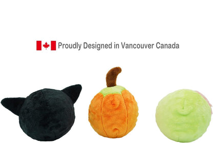 HugSmart Pet Halloween Squeaky Plush Toys Series (Vampire (Pack of 3 Toys))