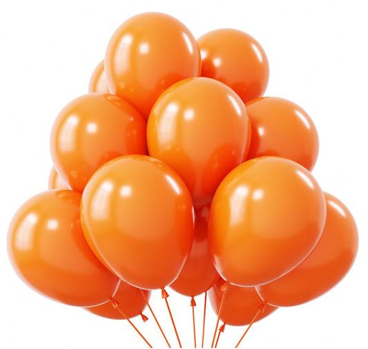 KBZVNAF Orange Balloons Latex Party Balloons - 50 Pack 12 inch Helium Matte Orange Balloons for Birthday Wedding Baby Shower Halloween Party Decorations