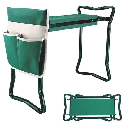 Garden Kneeler and Seat Stool Heavy Duty Garden Folding Bench with Large Tool Pocket and Soft EVA Kneeling Pad for Gardening Lovers