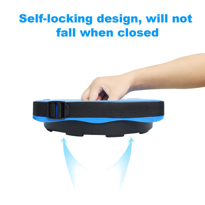 Deer's Life Square Portable Folding Stool, Upgrade Full Color Collapsible Stools for Adults Heavy Duty 485lbs Yet Small Lightweight Telescoping Retractable Camping Stool (Blue, Square)