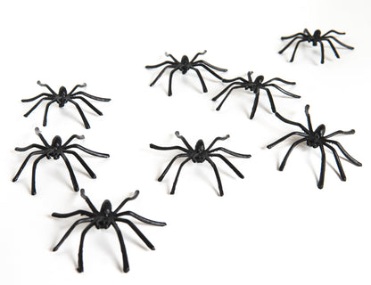 Happy Hippo Halloween Spider Web Decoration, 200 Sqare Feet & Plastic Spiders, Halloween Party Supplies, Spider Webs (Small, 200 Sq Feet) (8 Fake Spiders Included)