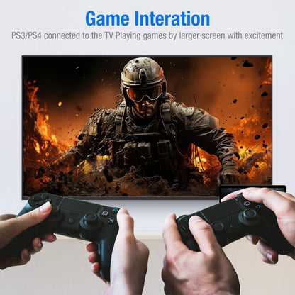 Highwings High-Speed 25 FT HDMI Cable, 18Gbps 2.0 Braided HDMI Cord, 4K HDR, HDR10, HDCP 2.2, ARC, Compatible with Roku TV/HDTV/PS5/Blu-ray