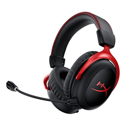 HyperX Cloud II Wireless - Gaming Headset for PC, PS5, PS4, Long Lasting Battery Up to 30 Hours, DTS Headphone:X Spatial Audio, Memory Foam, Detachable Noise Cancelling Microphone with Mic Monitoring
