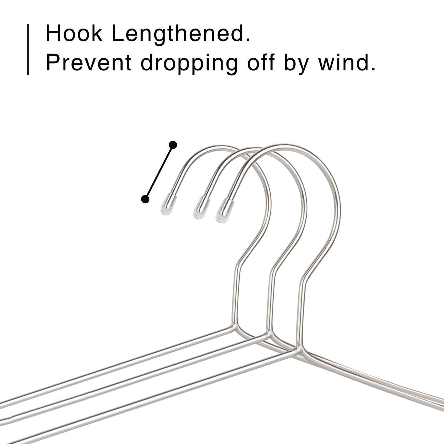 Fayleeko Wire Coat Hangers 40 Pack Strong Heavy Duty Stainless Steel Metal Ultra Thin Space Saving Clothes Hangers 16.5 Inch