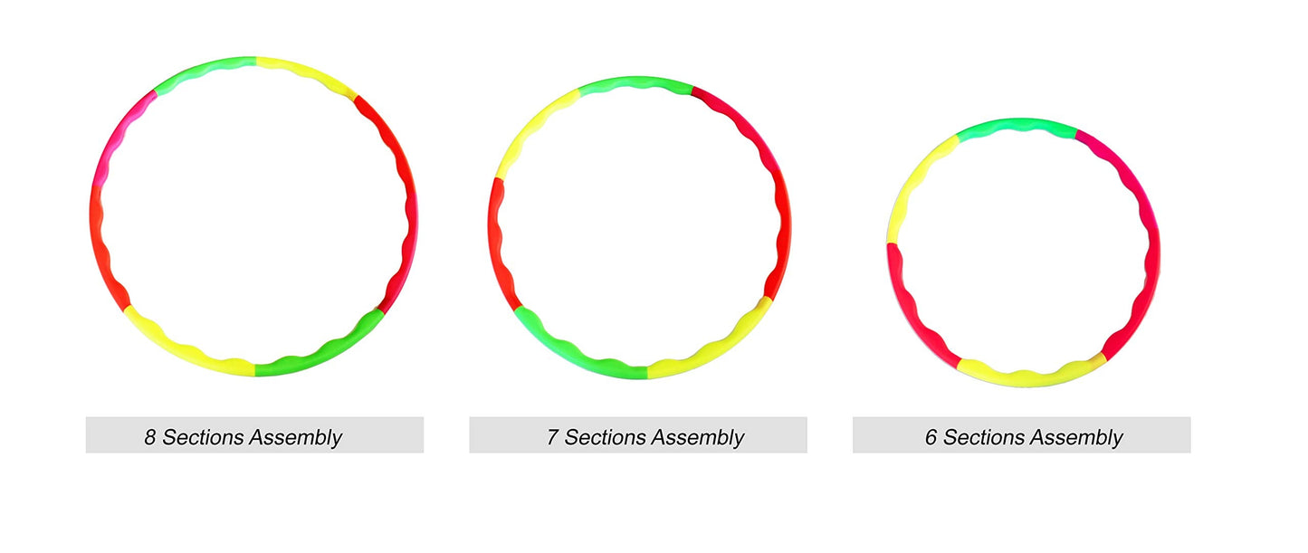 Exercise Hula Hoop: Wavy Hoop 1B - 1.0 lb Small, for Children use. Four neon Colors.