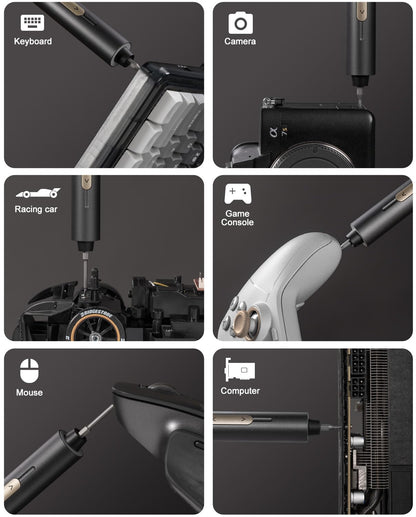 Fanttik E2 Ultra 3.7V Mini Electric Screwdriver, Electric Screwdriver Cordless, Max 0.6N.m, 50 Magnetic Bits, 5/32'' Hex, Magnetic Storage, Repair Tool for Electronics Phone Camera Laptop Appliances