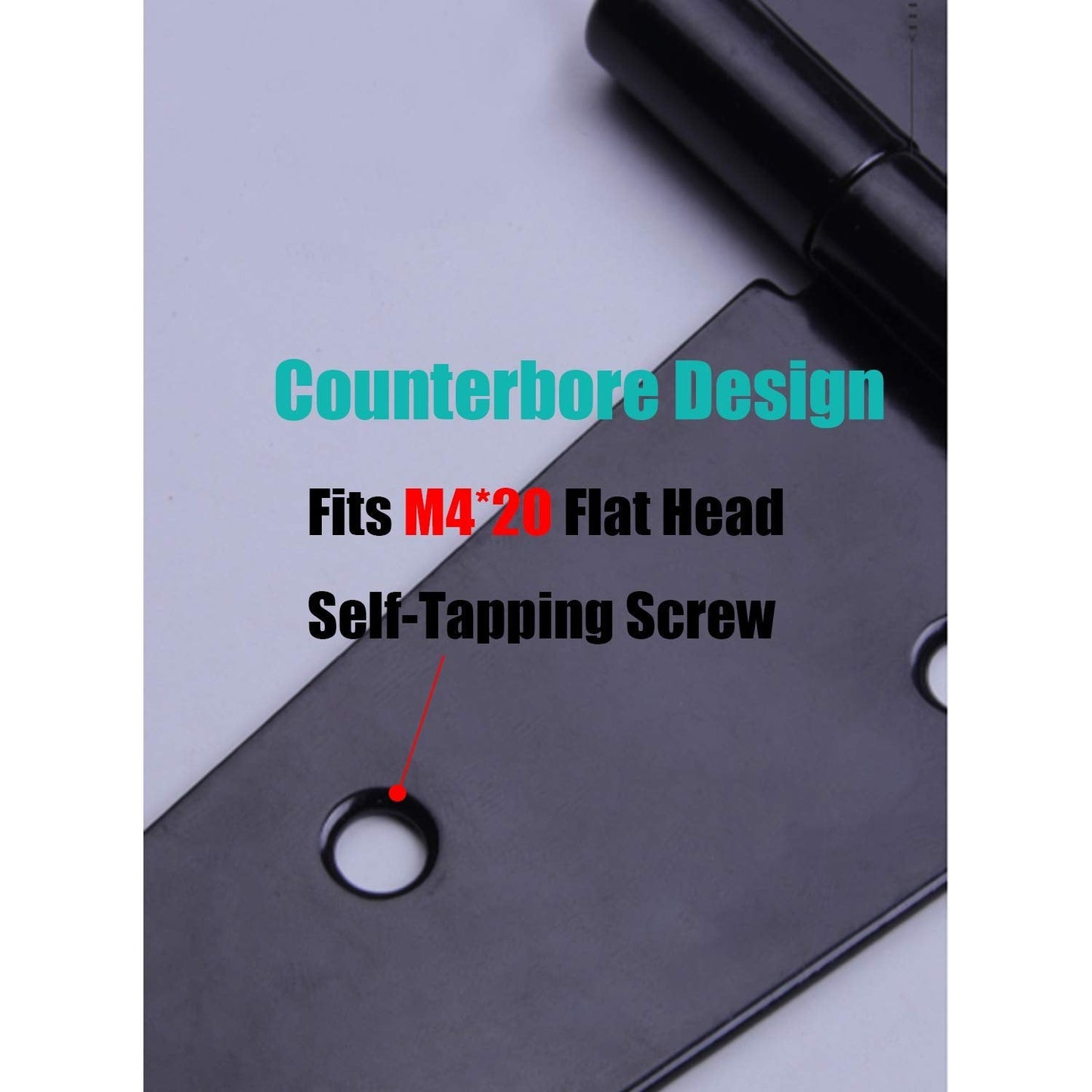 HLMOptimo Heavy Duty T Hinge Tee Hinge T Strap Hinge Shed Hinge Gate Hinge Barn Hinge Fence Hinge Door Hinge Wrought Rustproof All Size Black (6 pcs, 6 inch