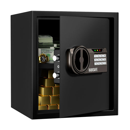 KABISAFE Safe Box, 2.0 Cubic Ft Safe Anti-Theft with Digital Keypad Security Key Lock Sensor Light for Home Hotel Office Document Jewelry Money Storage Safety Box