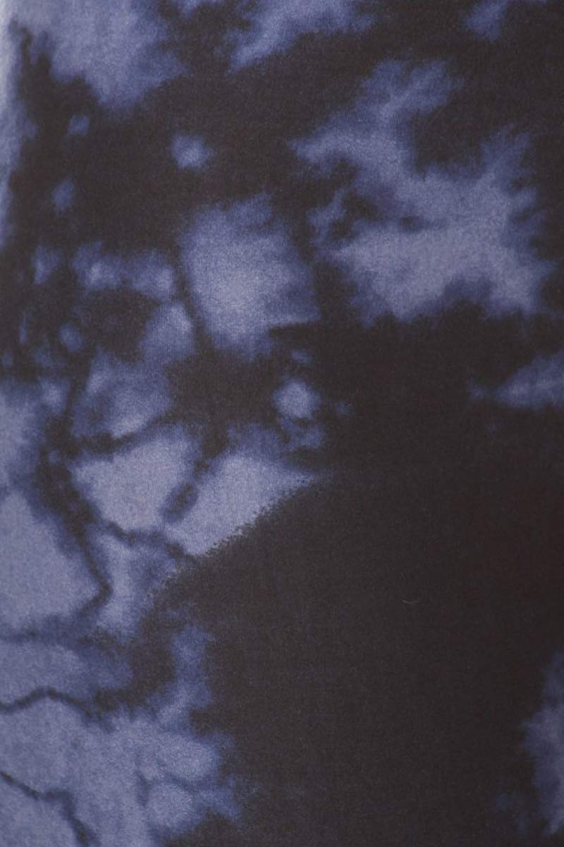 Leggings Depot LBK-R954-M Velvet Tie Dye Printed Biker Shorts, Medium