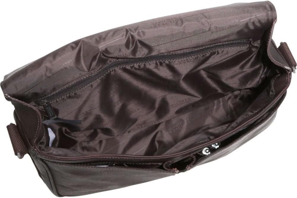 Kenneth Cole Reaction Risky Business Messenger Full-Grain Colombian Leather Crossbody Laptop Case & Tablet Day Bag