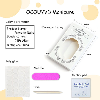 24 Pcs Halloween Press On Nails - Short Square Glossy False Nails with Bats Design, Full Cover Terror Reusable Acrylic Nails for Women's Manicure Decoration