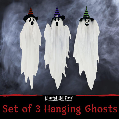 Haunted Hill Farm 26" Hanging Ghosts Halloween Animatronic