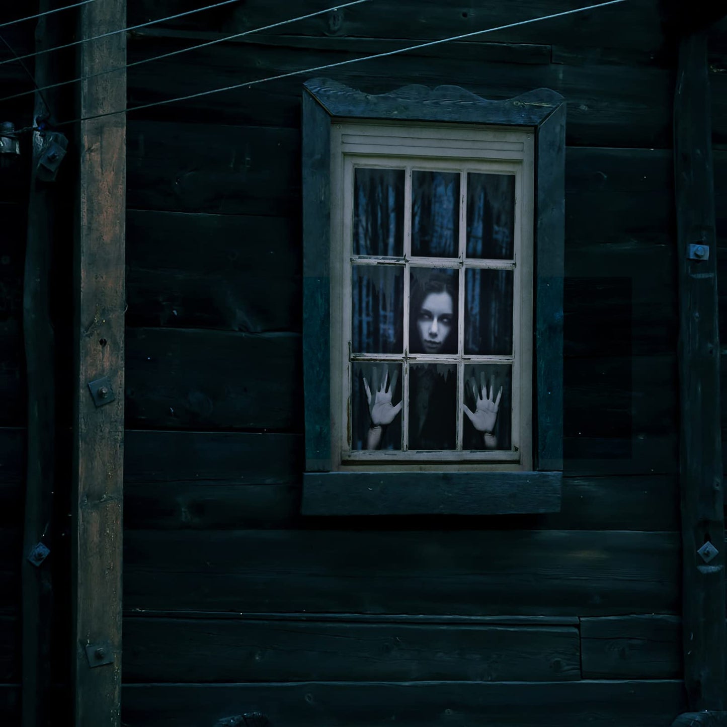 FUN LITTLE TOYS Halloween Female Ghost Screen, Window Door Cover, Party Decors