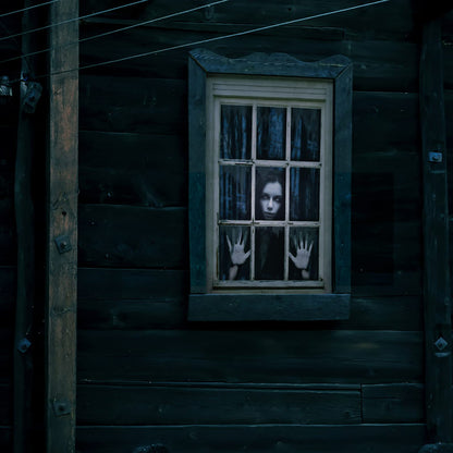 FUN LITTLE TOYS Halloween Female Ghost Screen, Window Door Cover, Party Decors