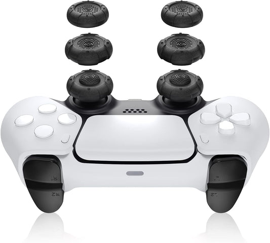 GeekShare Thumb Grip Caps for PS5, Thumbsticks Cover Set Compatible With Switch Pro and PS4/PS5 Controllers, 3 Pairs / 6 Pcs (Black)