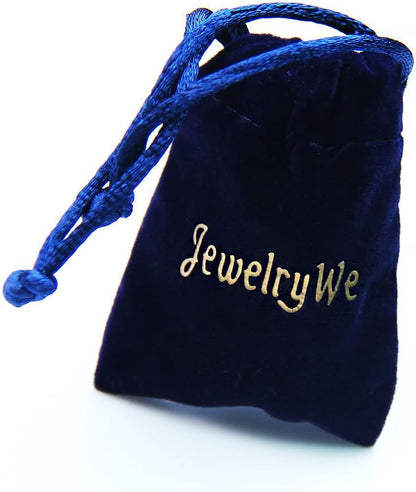 JewelryWe Jewellery Men's Stainless Steel Hoop Earrings Stud Earrings Blue Black Gold Silver