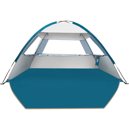 COMMOUDS Beach Tent Sun Shade for 3/4-5/6-7/8-10 Person, UPF 50+ Beach Sun Shelter Canopy Tent, Lightweight, Easy Set Up and Carry
