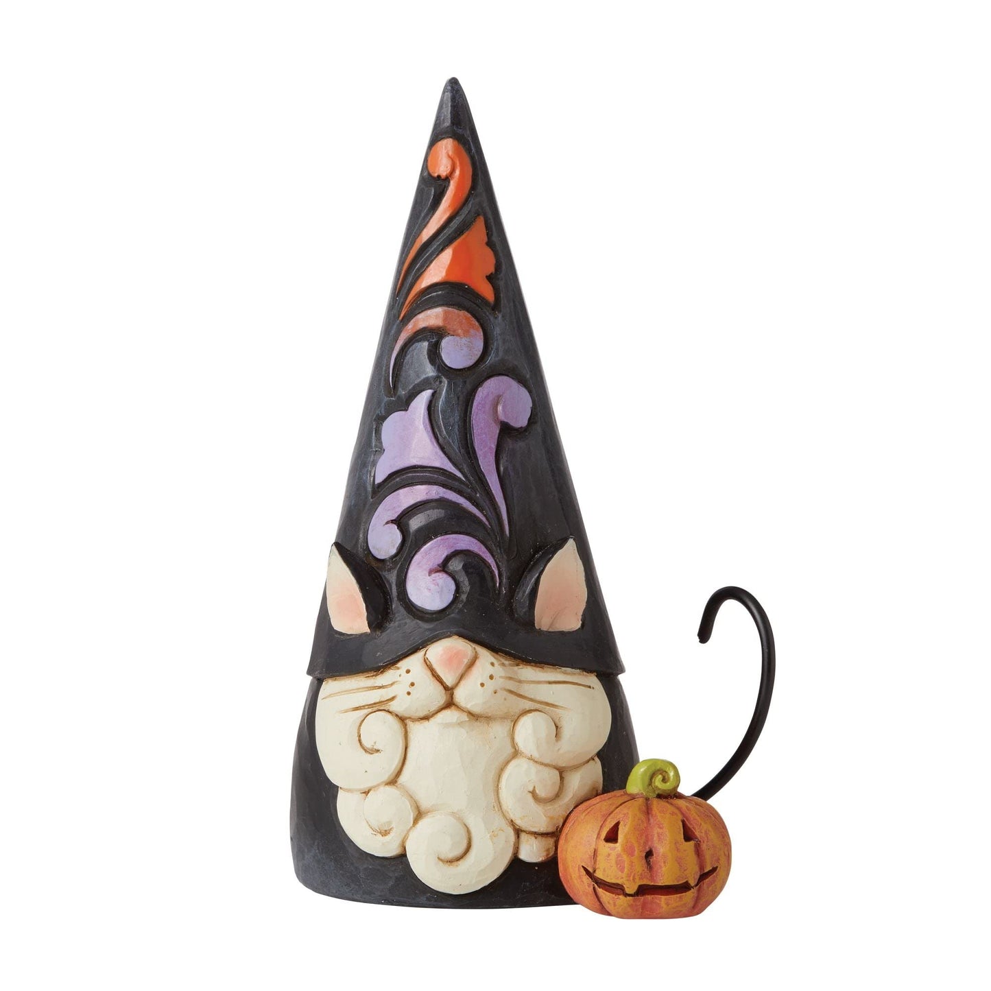 Enesco Jim Shore Heartwood Creek Halloween Black Cat Gnome Figurine, 4.72 Inch, Multicolor