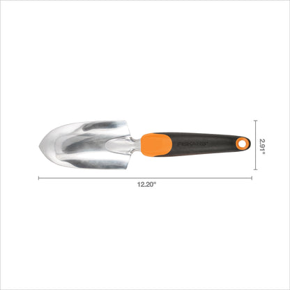 Fiskars Ergo Garden Trowel for Digging and Planting, Heavy Duty Gardening Hand Tool with Hanging Hole