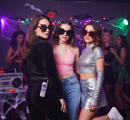 FEISEDY Women Men Funny Sunglasses, Butterfly Shaped Bat Shades for Halloween and Party B4142