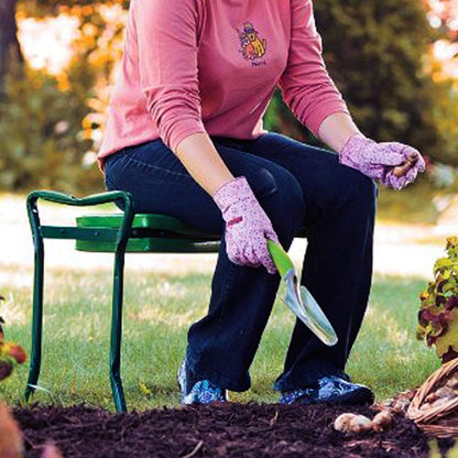 Garden Kneeler and Seat,with 2 Tool Bags Pouches and Claw Gloves,Portable Lightweight Bench Thicken EVA Foam Pad Sturdy Steel Pipe Practical Garden Tools(Green)