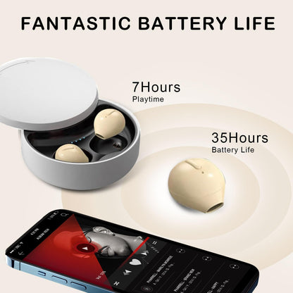 Invisible Earbuds Sleep Smallest Bluetooth Earbuds Mini Wireless Ear Buds Discreet Bluetooth Earpiece Tiny Hidden Small Ears Earbud for Work Headphones True Wireless Earpiece with Charging Case
