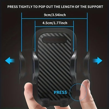 3-in-1 Car Phone Holder, Strongest Suction and Stable Clamp Arm, 360° Adjustable Cell Phone Holders for Car Dashboard Air Vent Windshield, Fits Smartphones (Black)