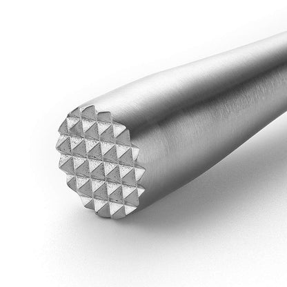 JXS 10" 255MM Stainless Steel Sturdy Cocktail Muddler, Professional Well Made Dishwasher Safe Muddler Bar Tool