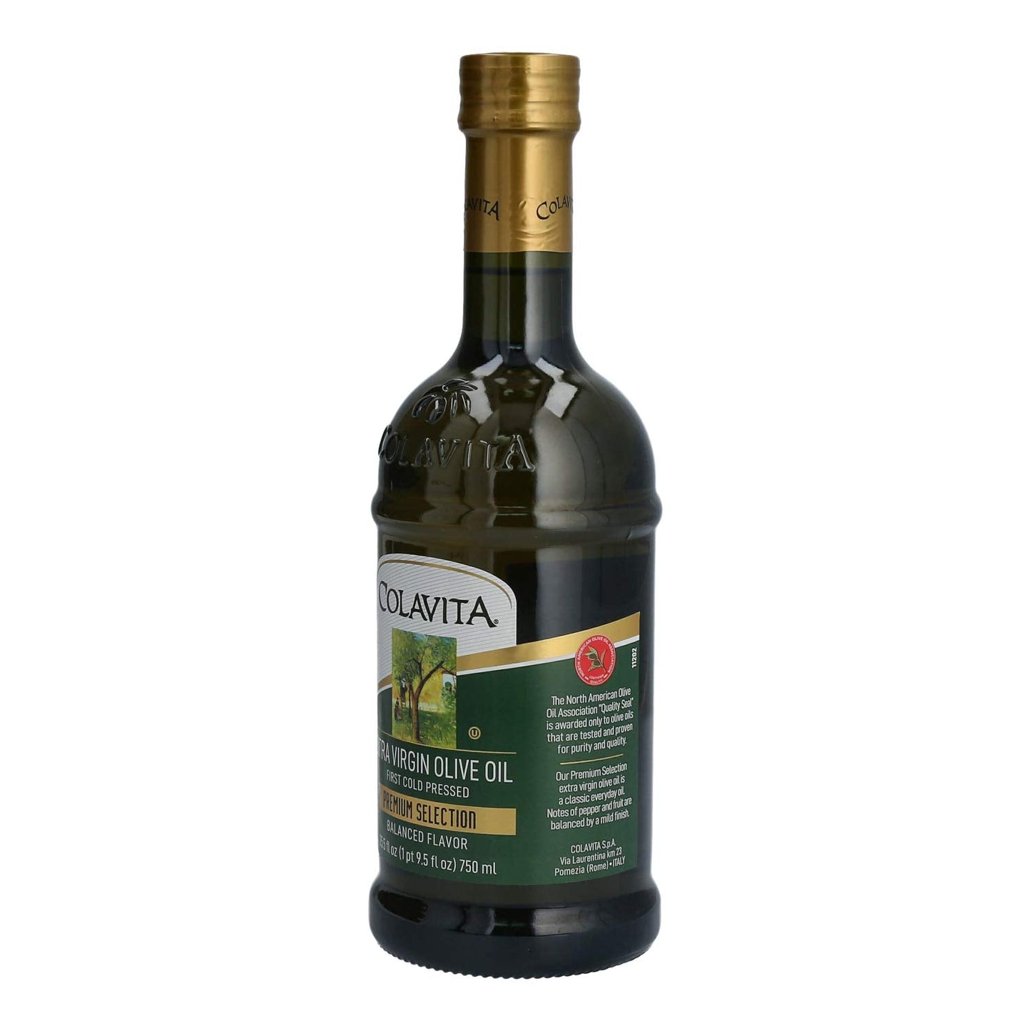 Colavita Premium Selection Extra Virgin Olive Oil Glass Bottle 25.5 Fl Oz