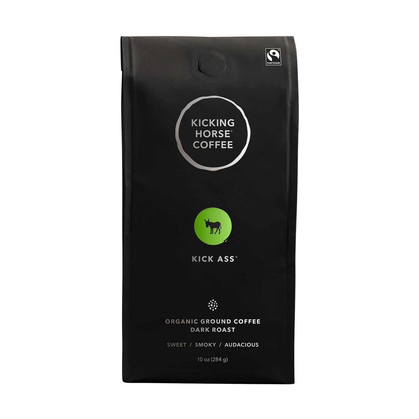 Kicking Horse Coffee, Kick Ass, Dark Roast, Ground, 10 Oz - Certified Organic, Fairtrade, Kosher Coffee