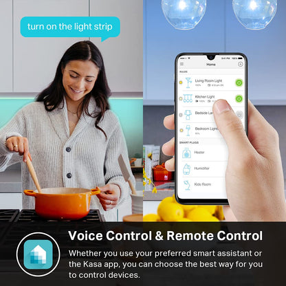 Kasa Smart LED Light Strip, 16.4ft WiFi LED Strip Works with Alexa, Google Home, SmartThings, High Brightness with 16 Million Colors, RGB, Grouping, Adjustable Length, Up to 25,000 Hours (KL400L5)