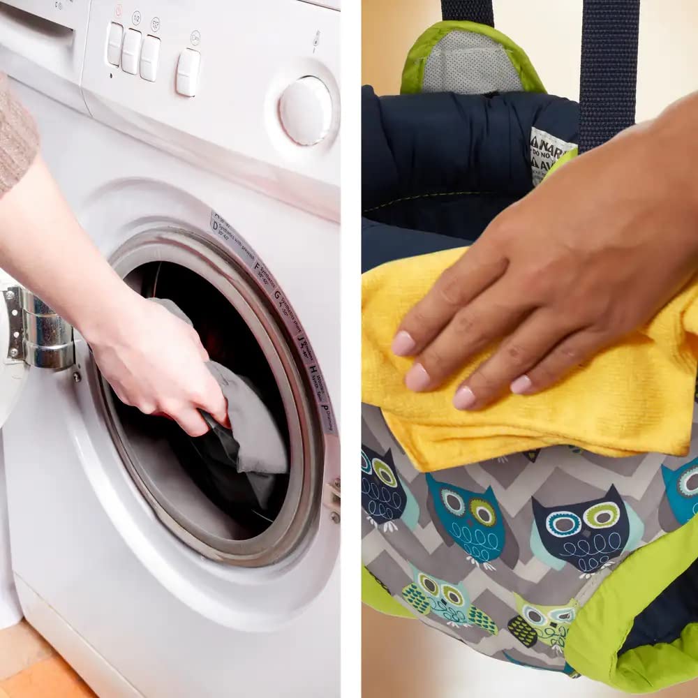 Evenflo Exersaucer Johnny Jumper Featuring Easy-to-Use Clamp Attachment for Quick and Tool-Free Set Up and Adjustable Straps to Customize the Height for Your Child, Owl