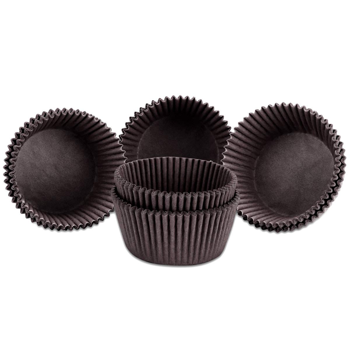 Gifbera 400-Count Brown Standard Cupcake Liners Swedish Paper Coffee Baking Cups for Halloween Christmas, Coffee Color