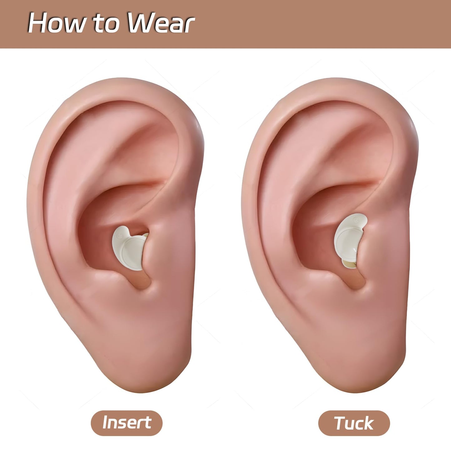 IFECCO Invisible Sleep Earbuds,Small Bluetooth Sleep Headphones for Side Sleepers,Comfortable Noise Blocking,IPX6 Waterproof Wireless Headphones for Sleeping,Sport