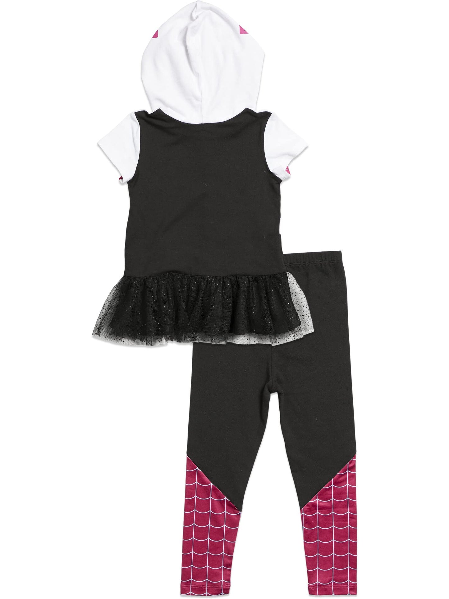 Spider-Man Spider-Gwen Ghost Spider Little Girls Cosplay T-Shirt and Leggings 6
