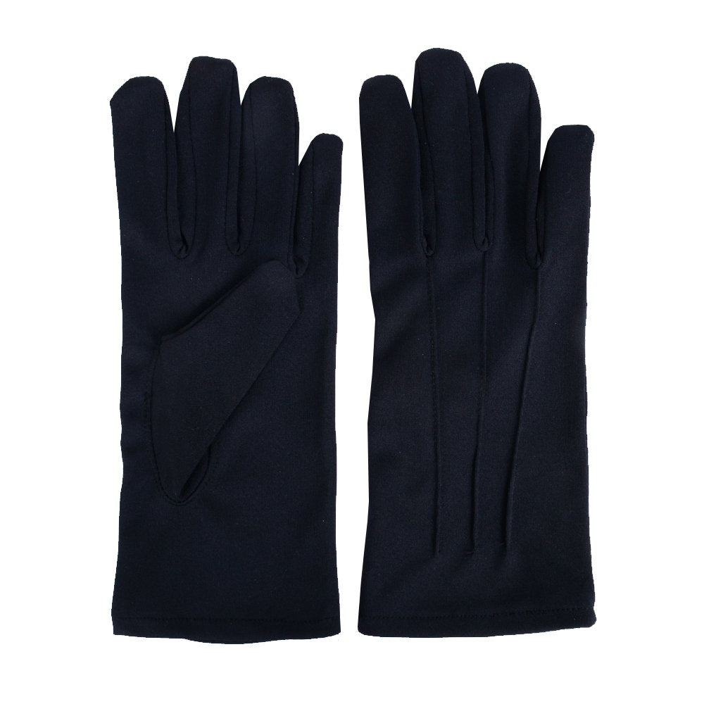 JISEN Men Police Formal Tuxedo Honor Guard Parade Nylon Cotton Gloves 26cm Black