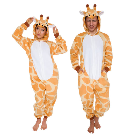 Funziez! Slim Fit Adult Onesie - Animal Halloween Costume - Plush Unisex One Piece Cosplay Suit for Women and Men