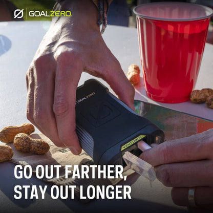 Goal Zero Venture 35 Portable Charger Power Bank 9600mAH 18W USB-C Power Delivery Port 2 USB Outputs IP67 Rating 50 Lumens Flashlight