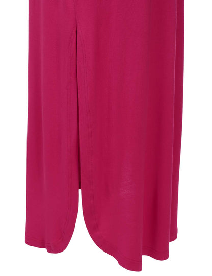 danibe Women's Casual Loose Fit Long Cami Maxi Dress with Pockets Magenta XS