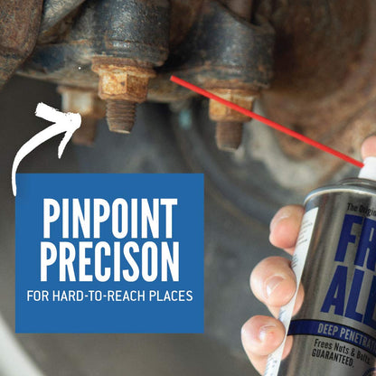 Free All Rust Eater Deep Penetrating Oil, 11 oz Aerosol – Loosens Rusted Bolts, Nuts, Pipe Connections & Locks – Industrial-Grade Rust Remover, Silicone-Free Lubricant, Safe on Paint, Plastic Surfaces