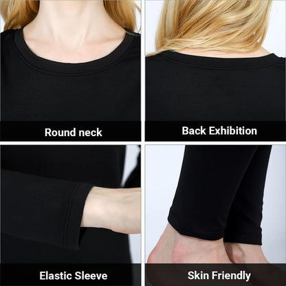 HEROBIKER Thermal Underwear Women Ultra-Soft Set Base Layer Top & Bottom Long Johns with Fleece Lined Winter Warm