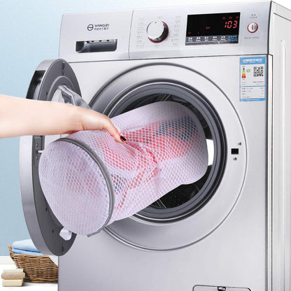 Kimmama Laundry Bags Mesh Wash Bags, Shoe Washing Machine Bag, Net Washer Sack with Zipper, Dryer Pouch for Cleaning and Drying Footwear, Sneaker, Trainers, Plimsolls, Slippers, Gym, Running, Tennis